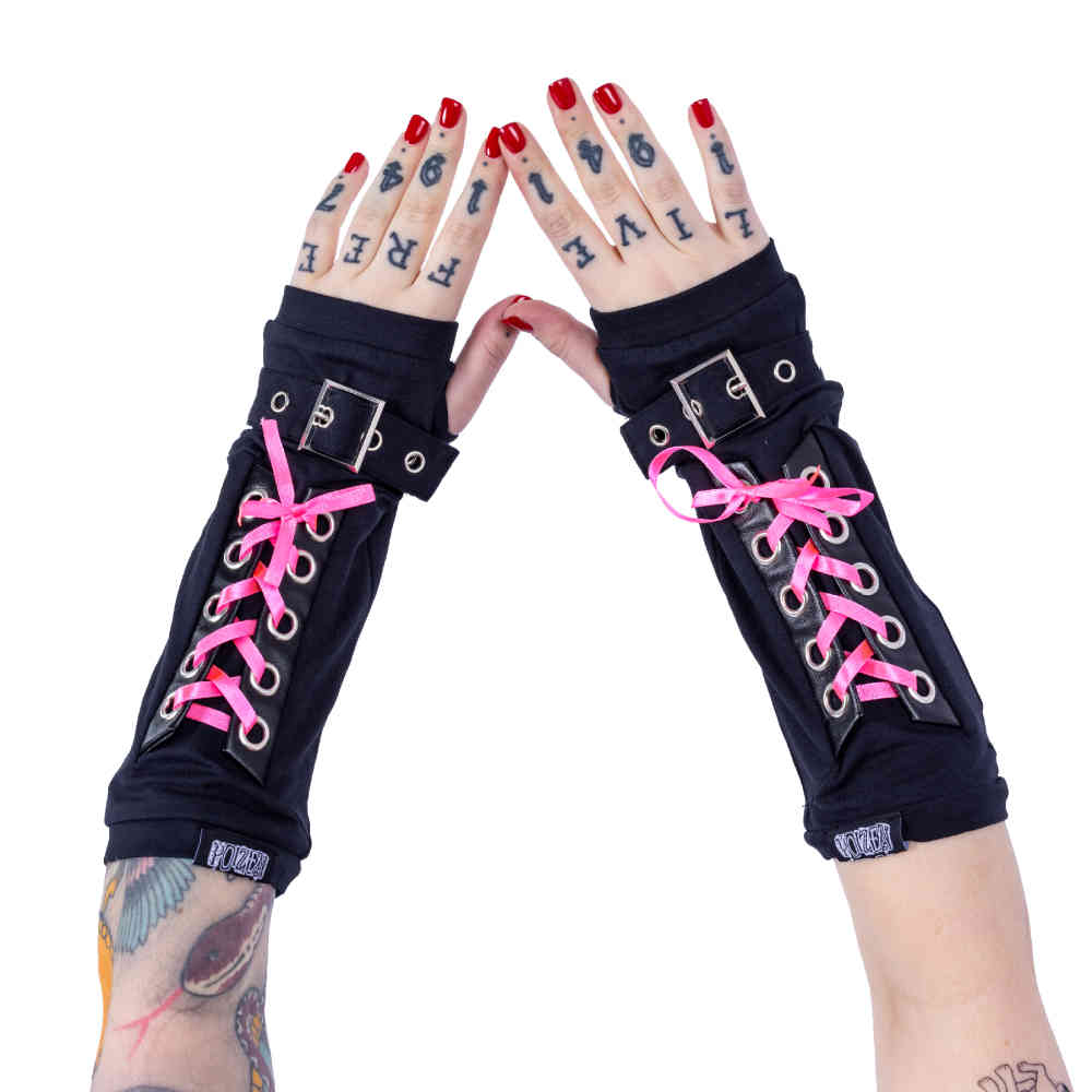 Poizen Industries - Navya Arm warmer - Black/Pink